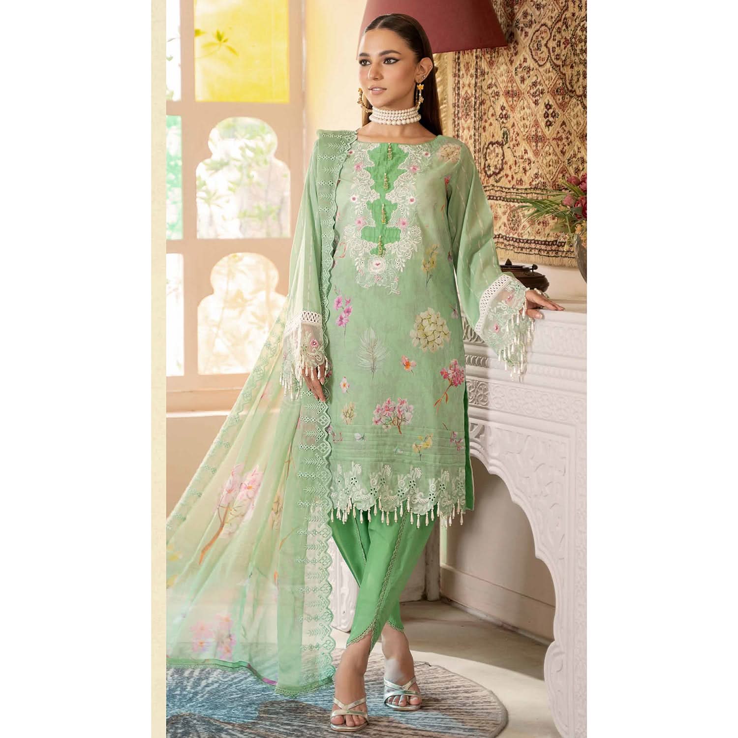 Sunshine Bloom By Al Zohaib Lawn Premium Unstitched 3 Pcs Suit - 5