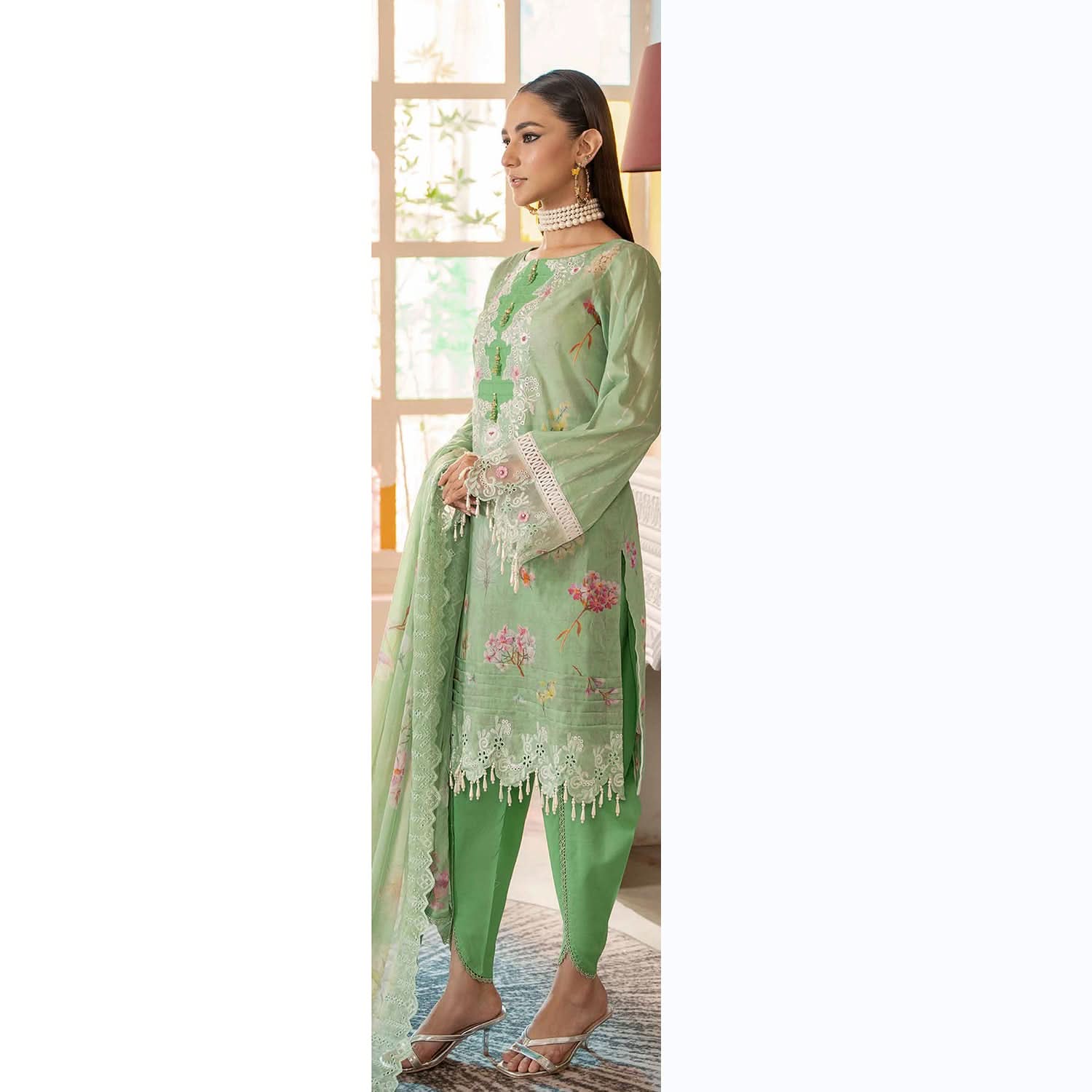 Sunshine Bloom By Al Zohaib Lawn Premium Unstitched 3 Pcs Suit - 5