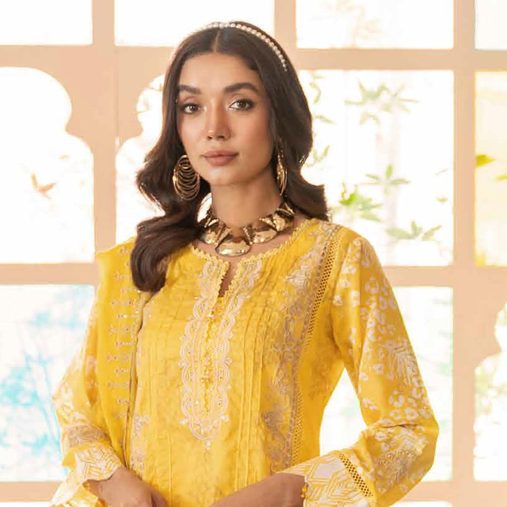Sunshine Bloom By Al Zohaib Lawn Premium Unstitched 3 Pcs Suit - 6