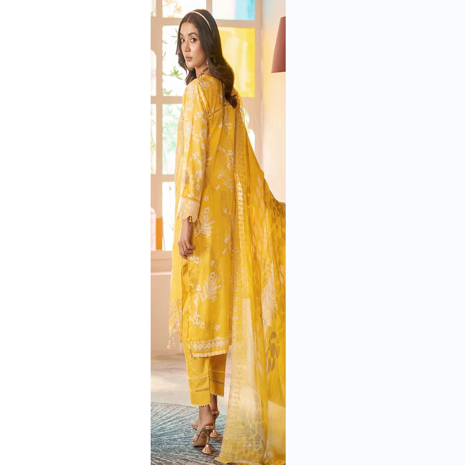 Sunshine Bloom By Al Zohaib Lawn Premium Unstitched 3 Pcs Suit - 6