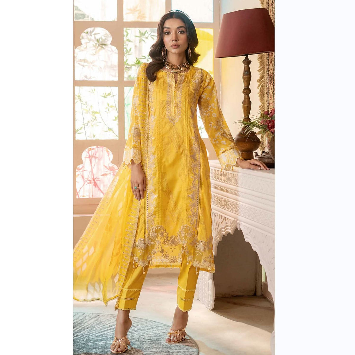 Sunshine Bloom By Al Zohaib Lawn Premium Unstitched 3 Pcs Suit - 6