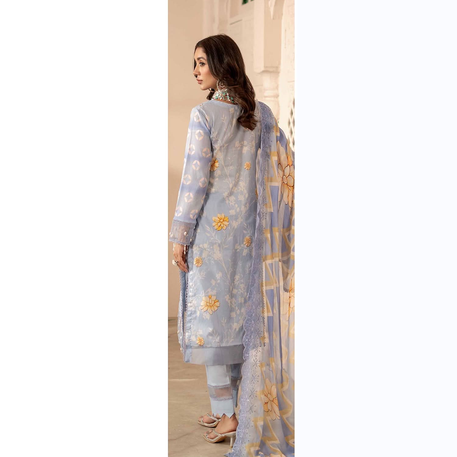 Sunshine Bloom By Al Zohaib Lawn Premium Unstitched 3 Pcs Suit - 3