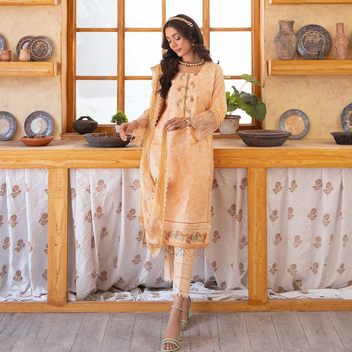 Sunshine Bloom By Al Zohaib Print Kari Lawn Unstitched 3 Pcs Suit - 11
