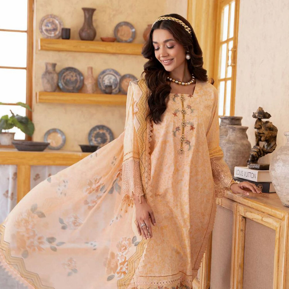 Sunshine Bloom By Al Zohaib Print Kari Lawn Unstitched 3 Pcs Suit - 11