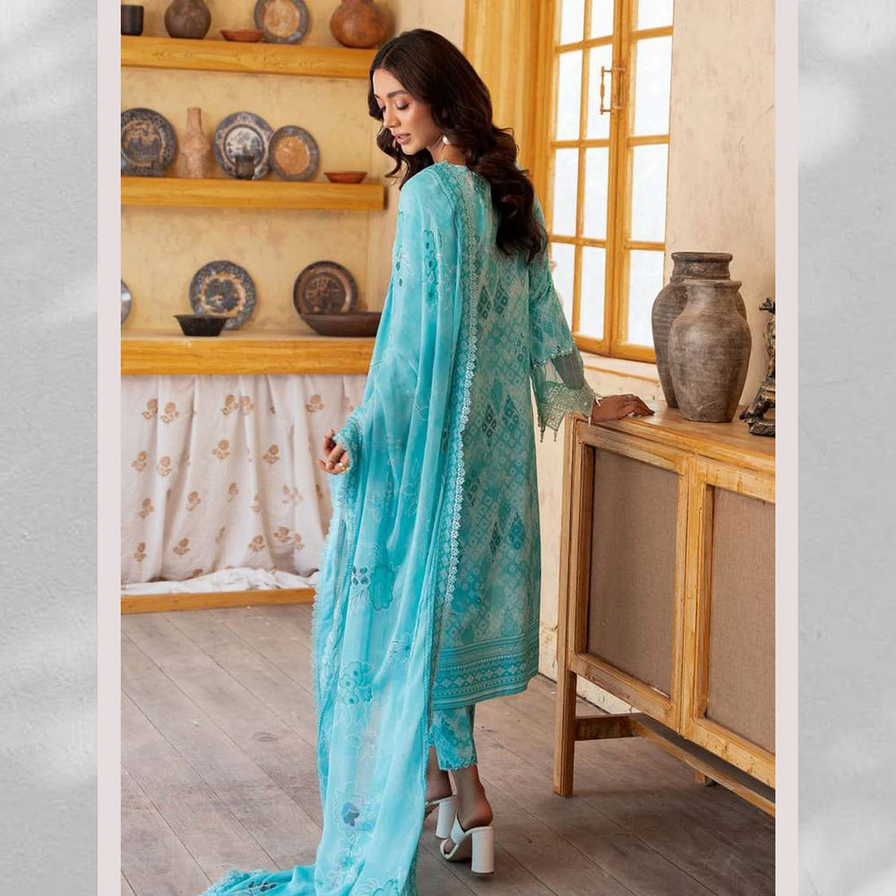 Sunshine Bloom By Al Zohaib Print Kari Lawn Unstitched 3 Pcs Suit - 12