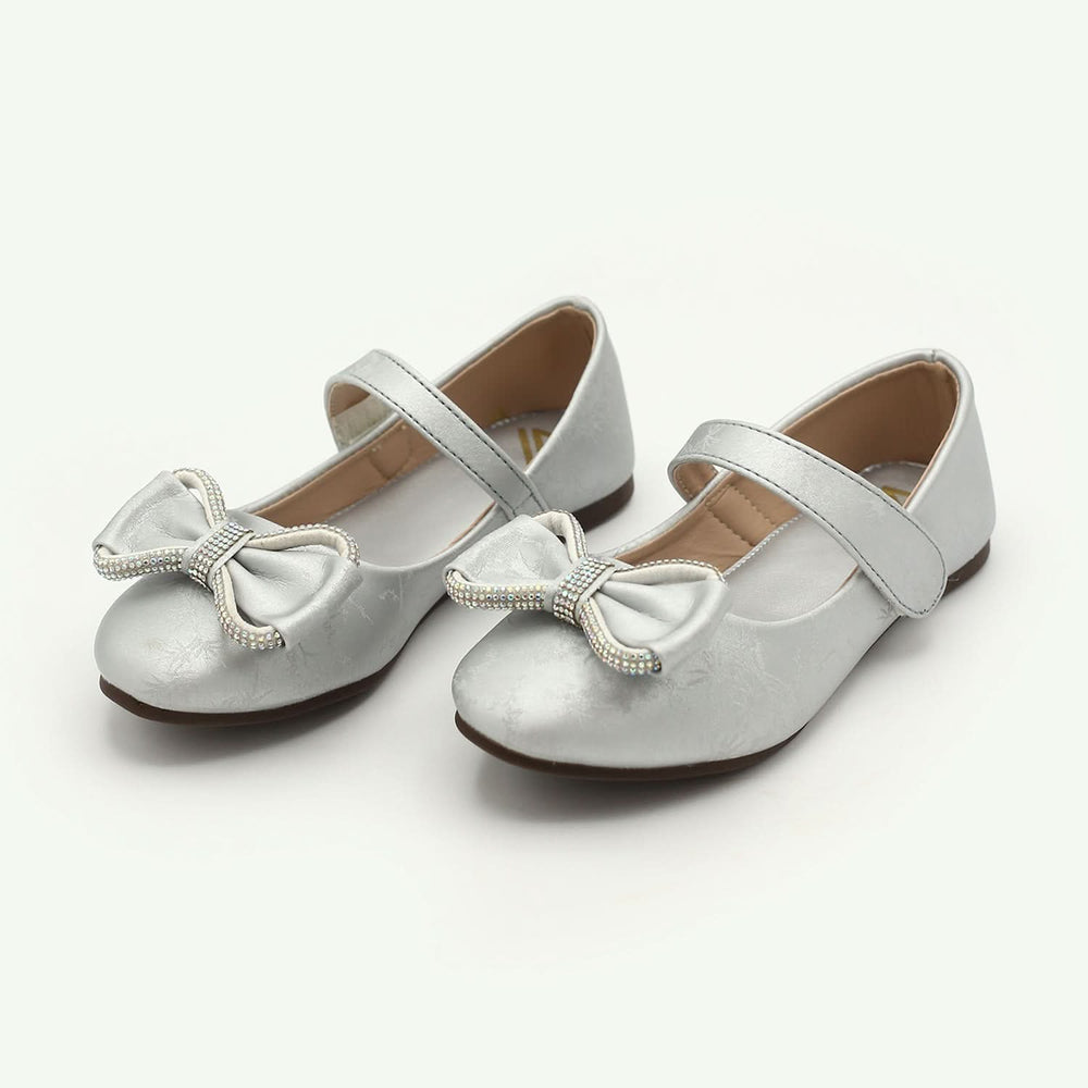 Girls Pumps - Silver