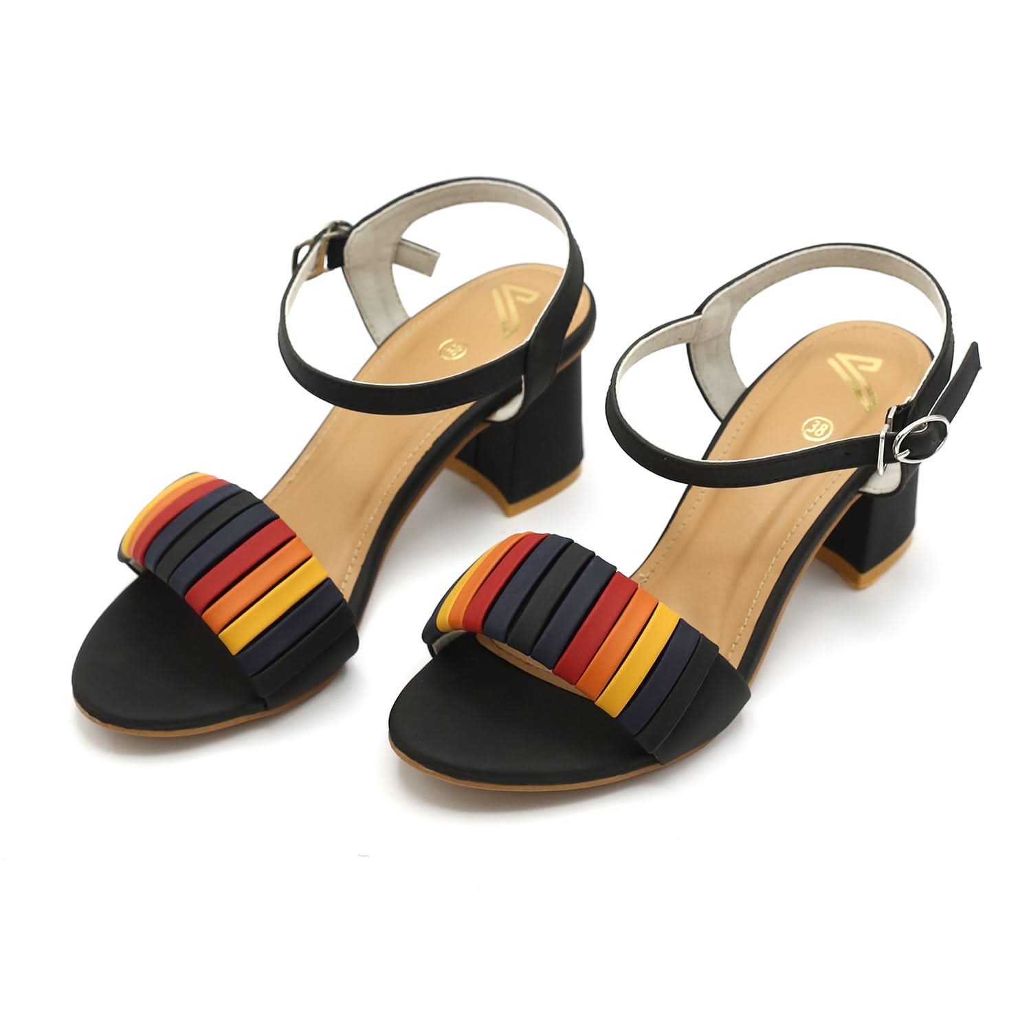 Girls Fancy Heel Sandal - Black