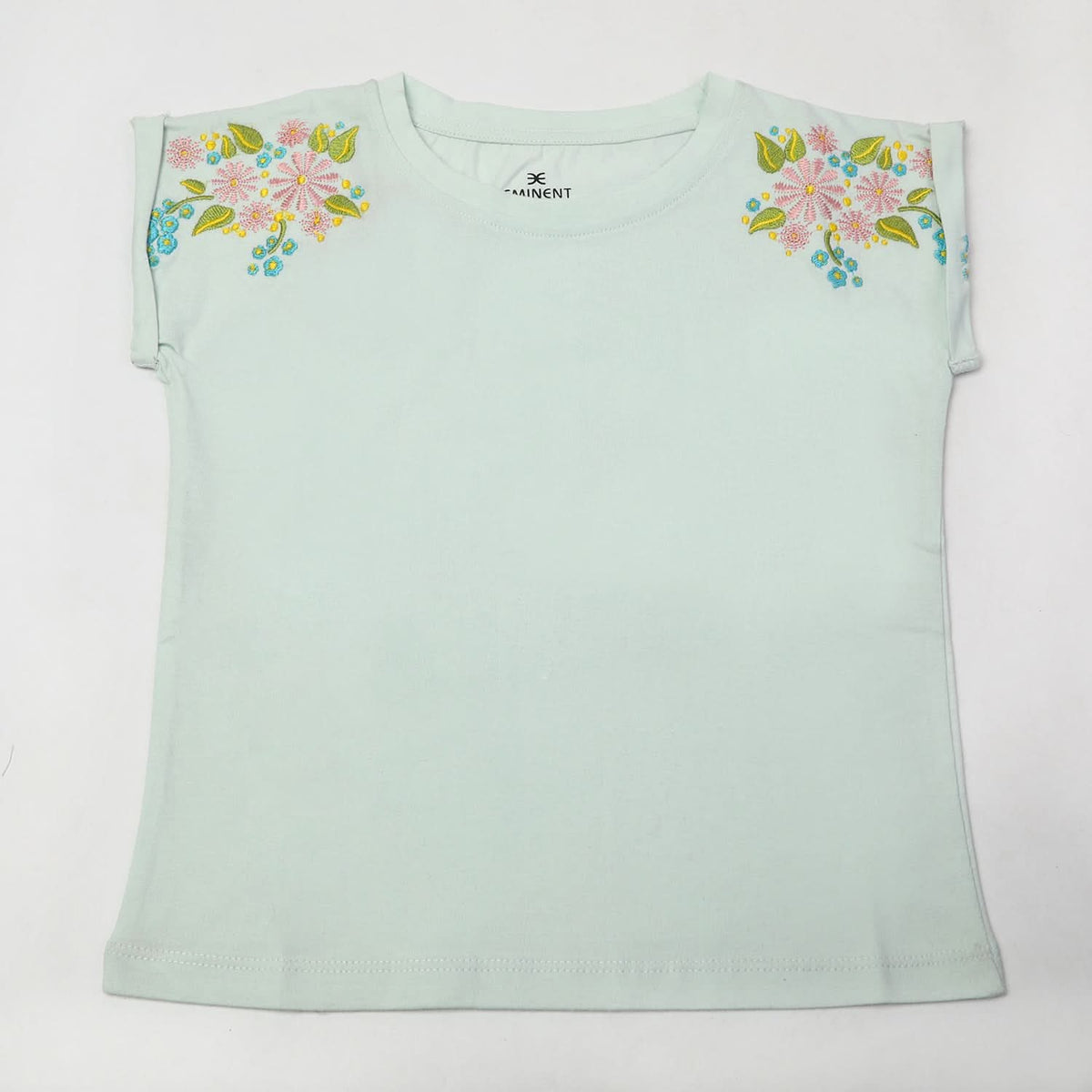 Eminent Girl's Half Sleeves T-Shirt - Sea Green