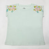 Eminent Girl's Half Sleeves T-Shirt - Sea Green