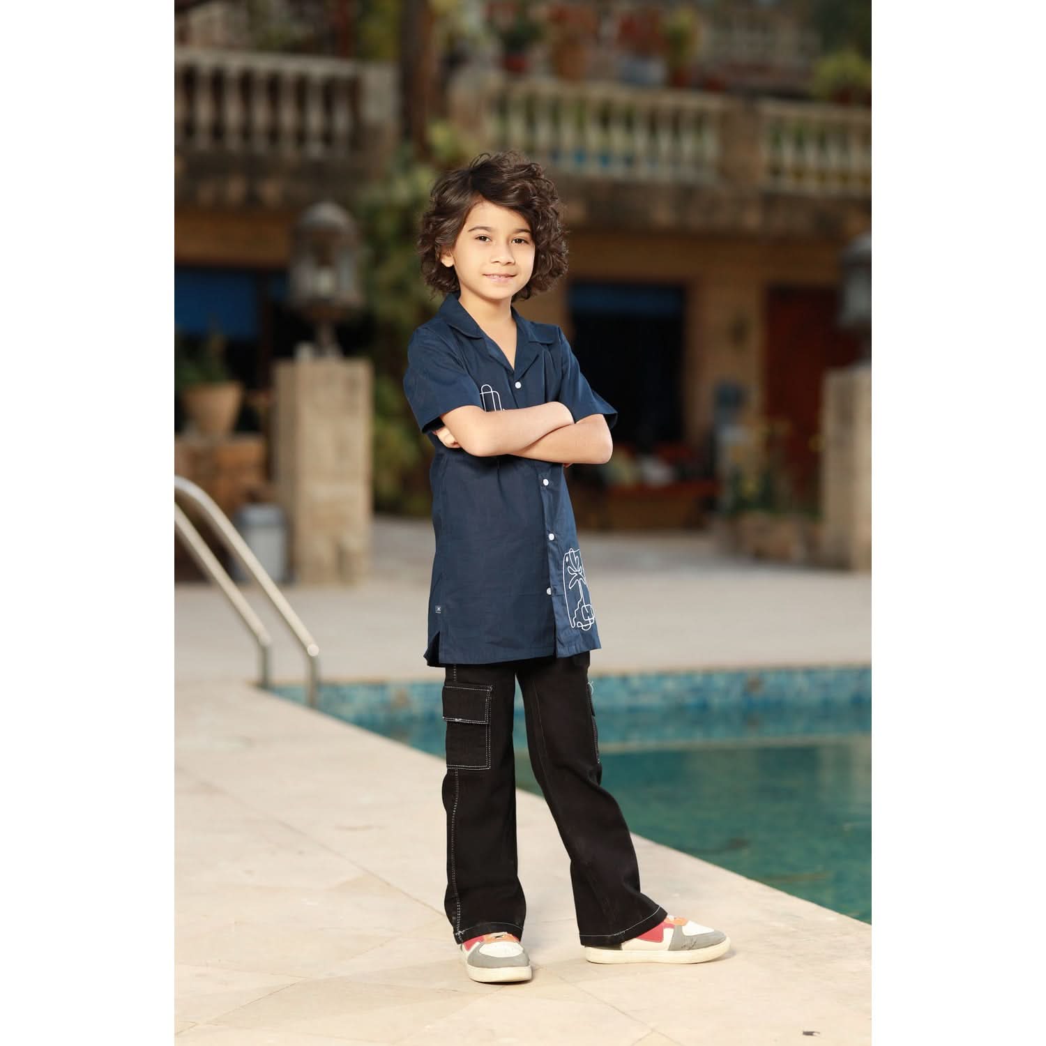 Eminent Boys Half Sleeves Causal Shirt - Navy Blue