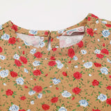 Girls Printed 2 Pcs Suit - Light Brown