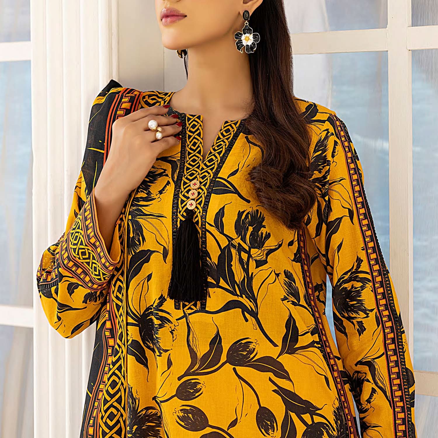 SANA & SARA ESHAAL By Salitex Lawn Printed Unstitched 3Pcs Suit - 61