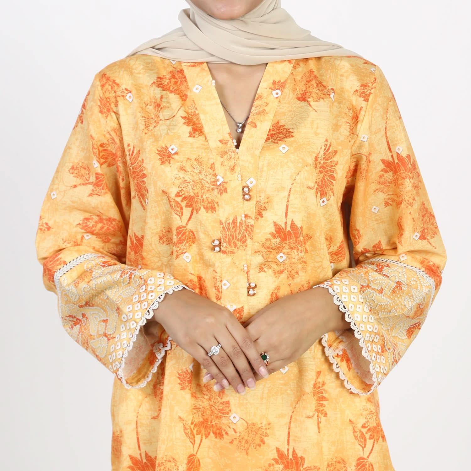 Eminent Printed Kurti-Mustard
