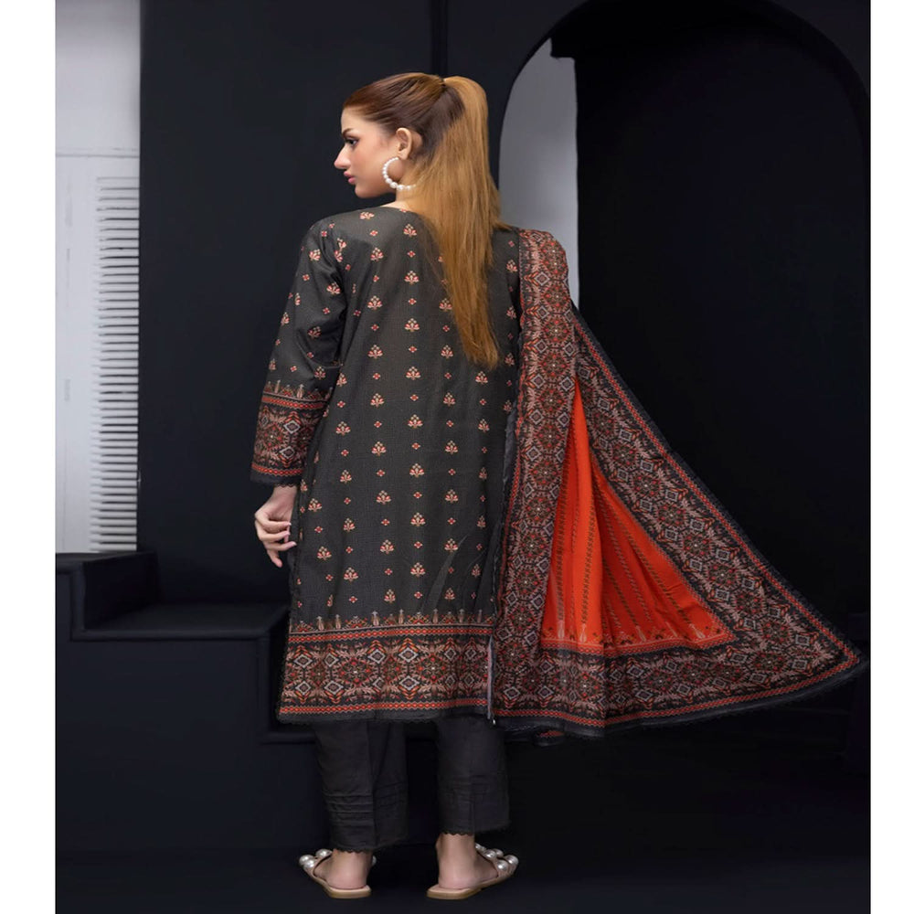 Salina Weaving Dobby By Regalia Lawn Printed Unstitched 3Pcs Suit V-2 - 8