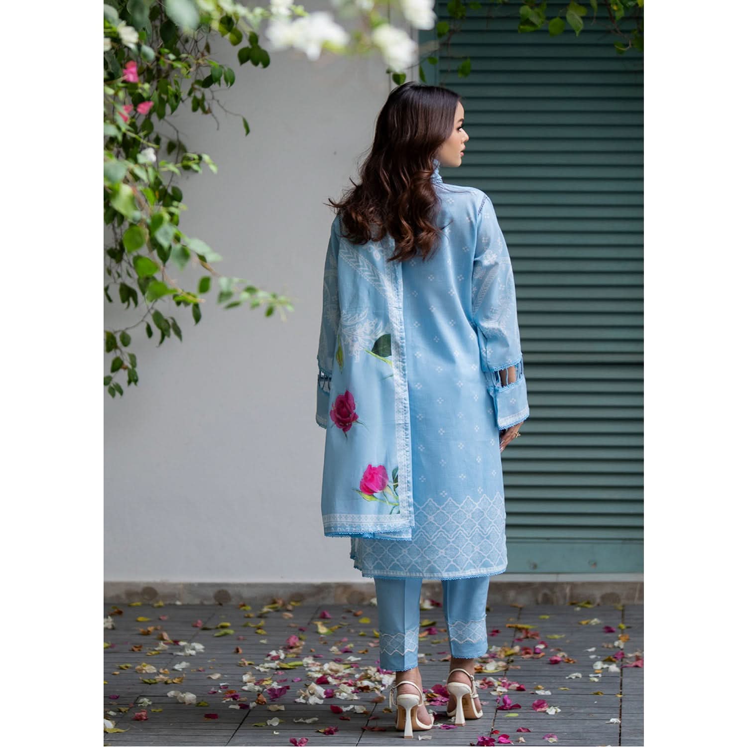 Salina Unstitched Lawn Digital Printed 3 Pcs Suit - 9