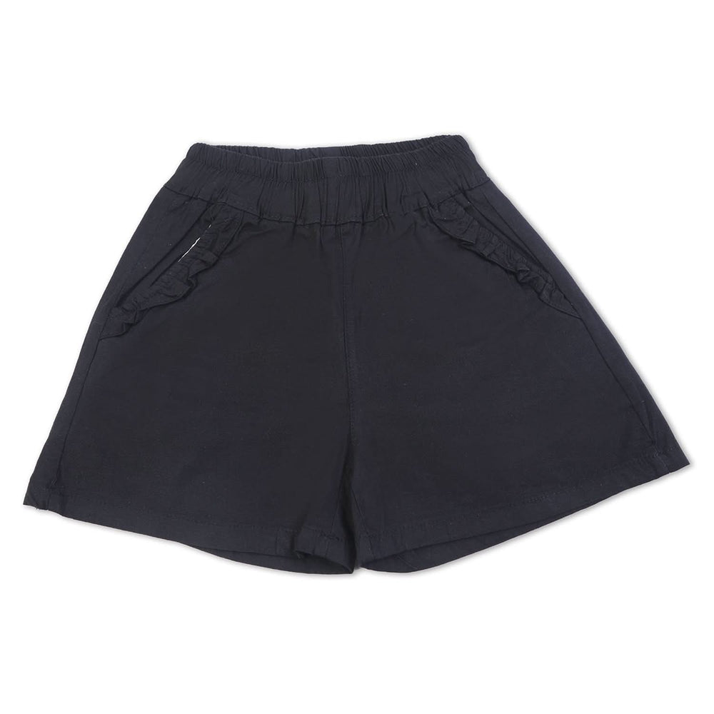 Girls Cotton Shorts - Black