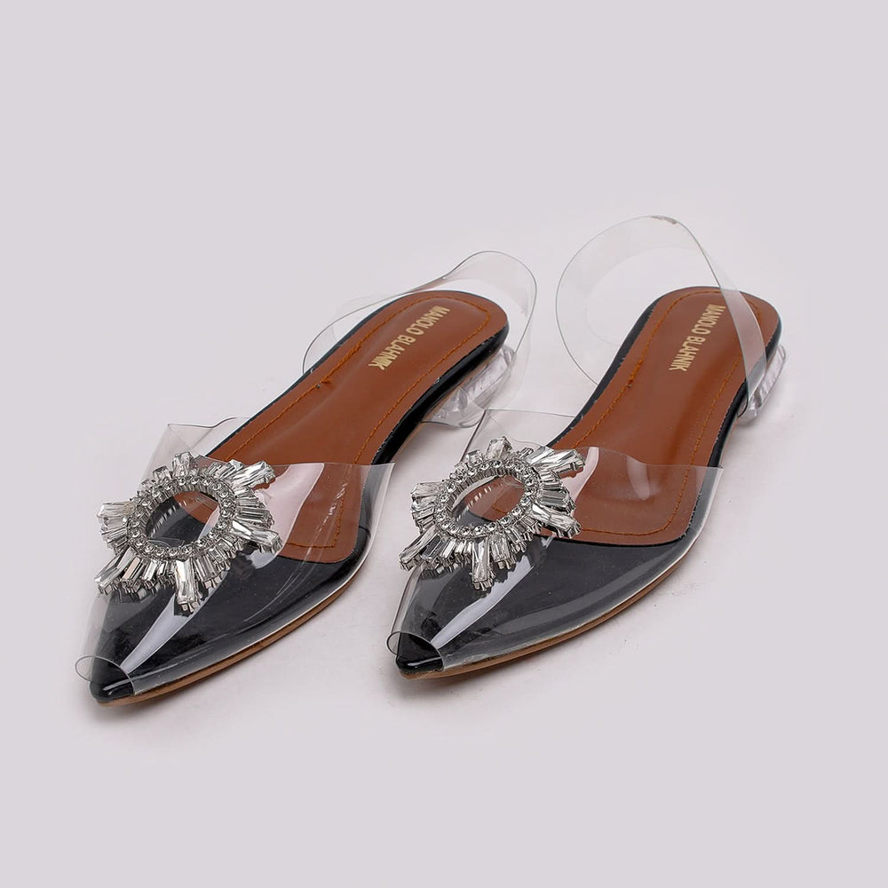 Women's backless Sandal - Black