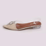 Women's backless Sandal - Golden