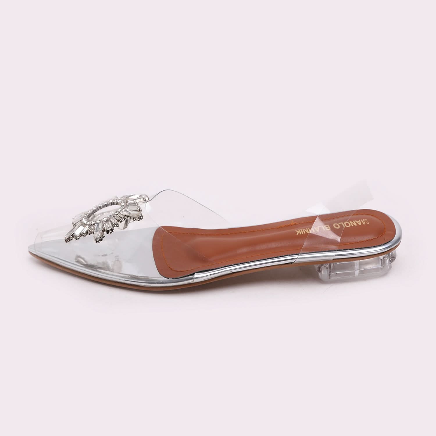 Women's backless Sandal - Silver