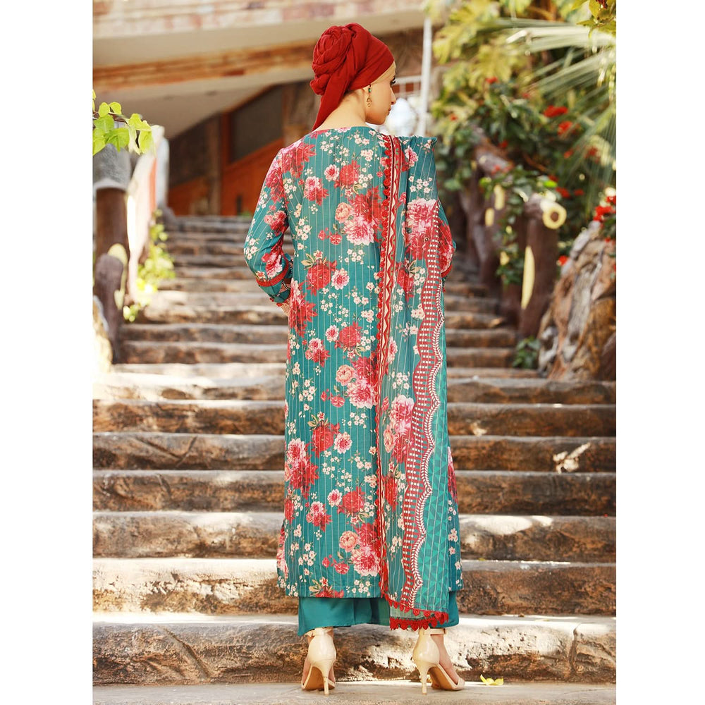 Eminent Printed Embroidered Messuri Unstitched 3 Pcs Suit - 8