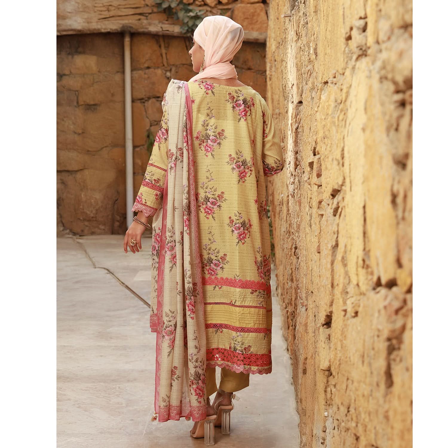 Eminent Printed Embroidered Messuri Unstitched 3 Pcs Suit - 10
