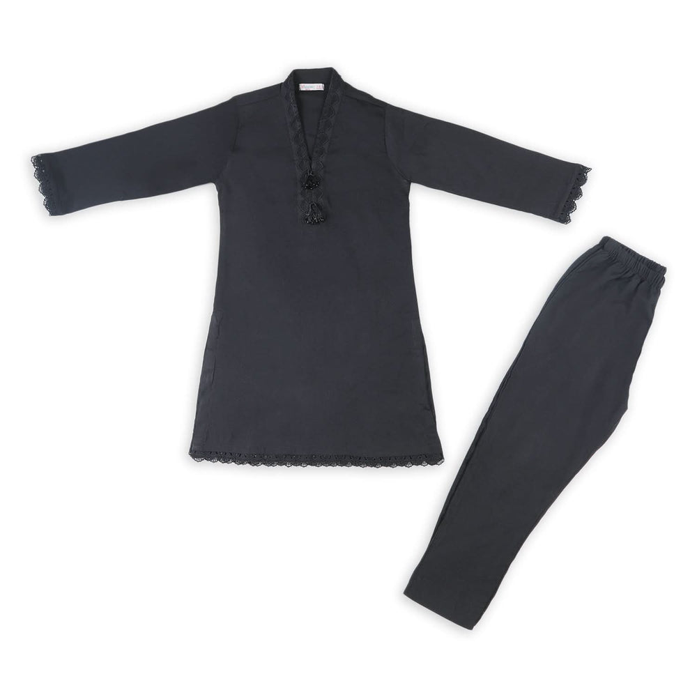 Girls 2 Pcs Suit - Black
