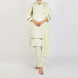 Women's Slub 3Pcs Fancy Suit