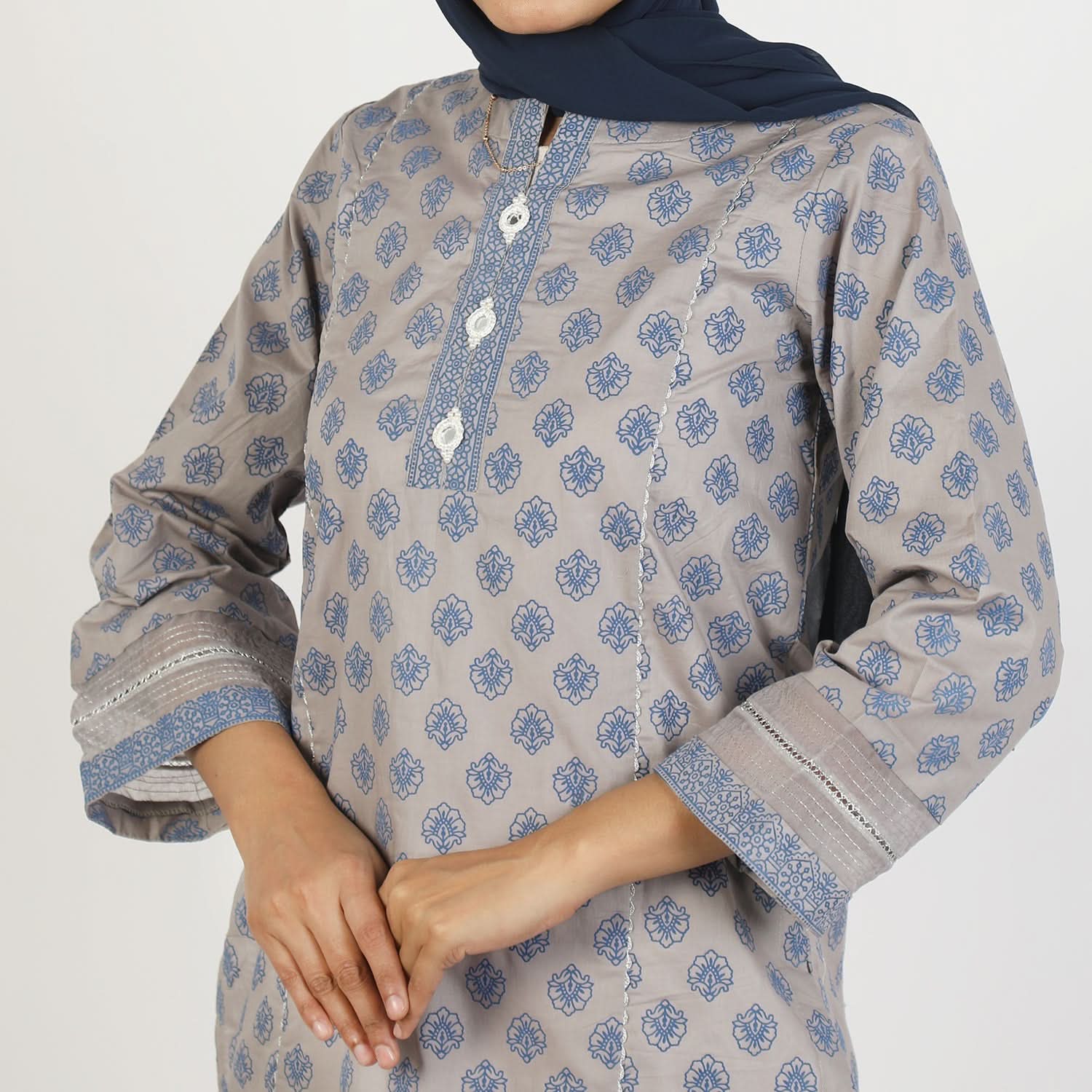 Eminent Women's Printed Kurti - Grey