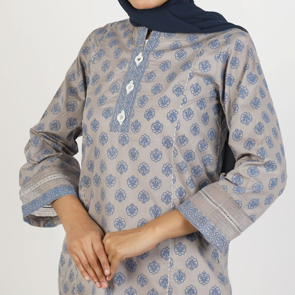 Eminent Women's Printed Kurti - Grey