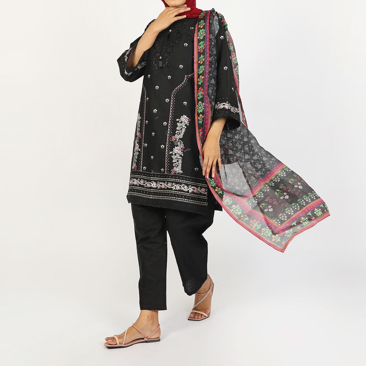 Women's Stitched 3-Piece Cotton Suit