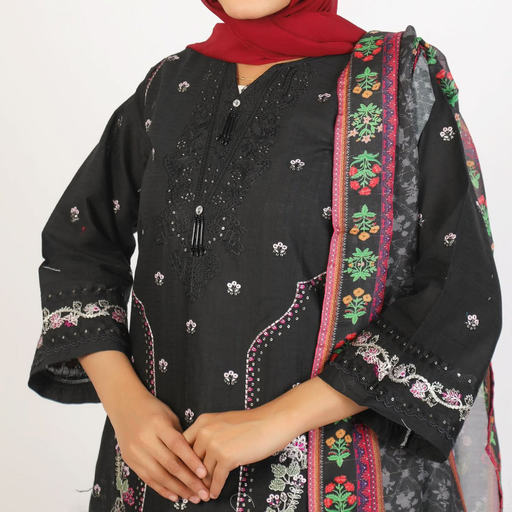 Women's Stitched 3-Piece Cotton Suit