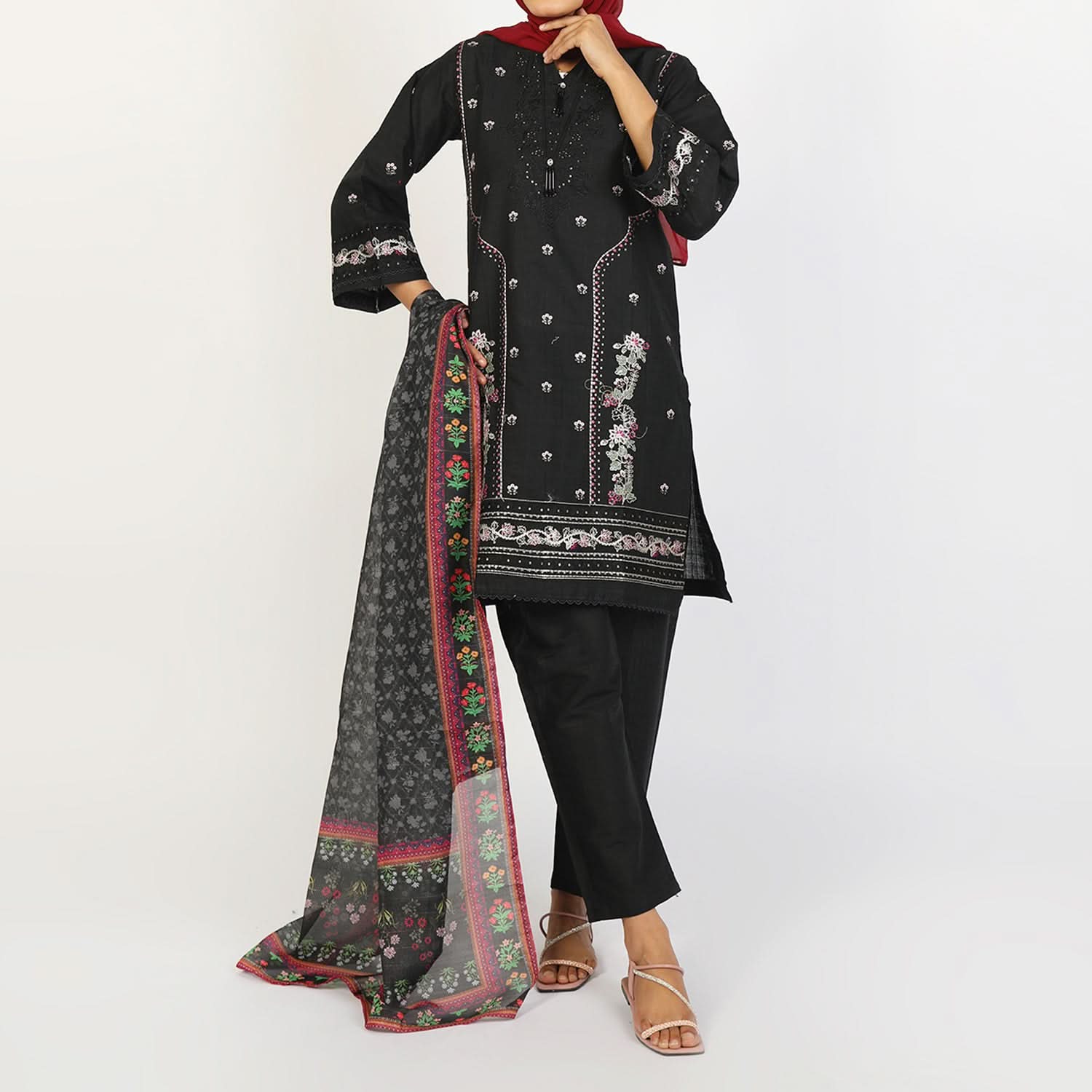 Women's Stitched 3-Piece Cotton Suit