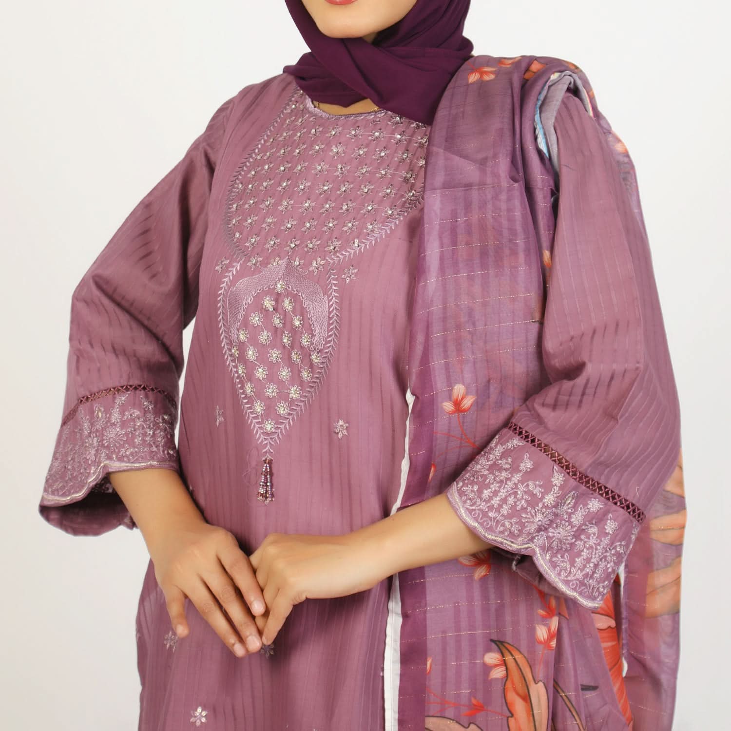 Women's Stitched 3-Piece Cotton Suit