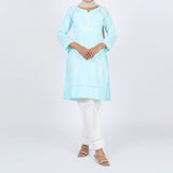 Women's Embroidered Kurti - Sky Blue