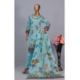Valuable Women's Lawn Unstitched 3Pcs Suit V-2 - 1
