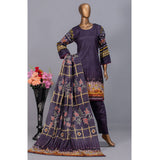 Valuable Women's Lawn Unstitched 3Pcs Suit V-2 - 9