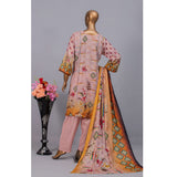 Valuable Women's Lawn Unstitched 3Pcs Suit V-2 - 5