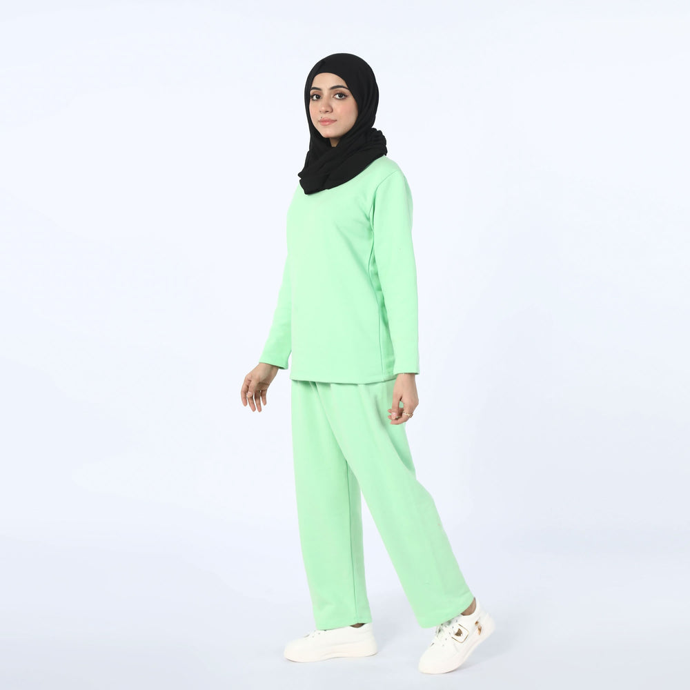 Women's 2Pcs Pajama Suit - Light Green