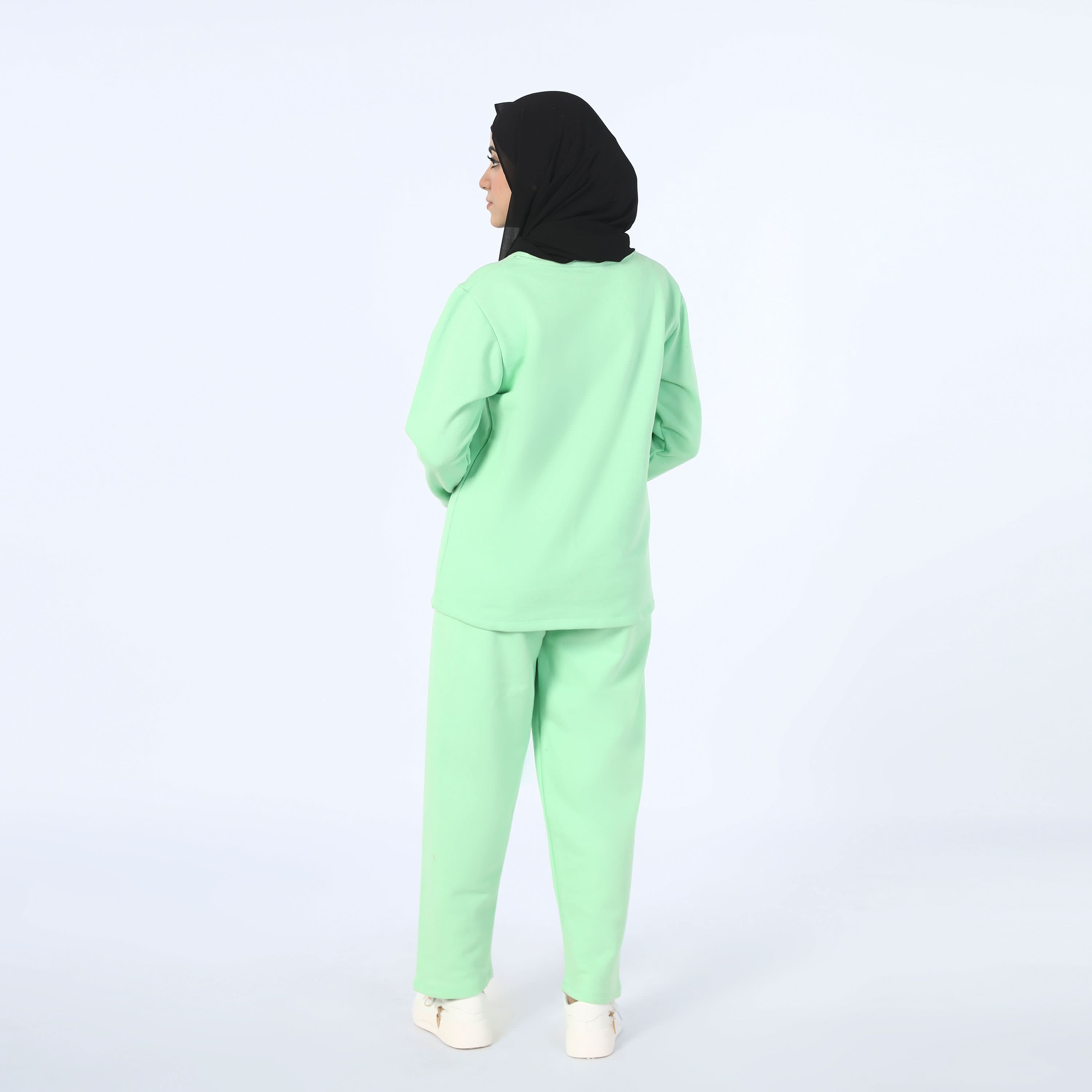 Women's 2Pcs Pajama Suit - Light Green