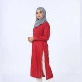 Eminent Striped Kurti-Red