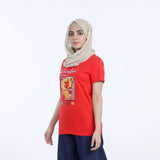 Women's Half Sleeves T-shirt - Red