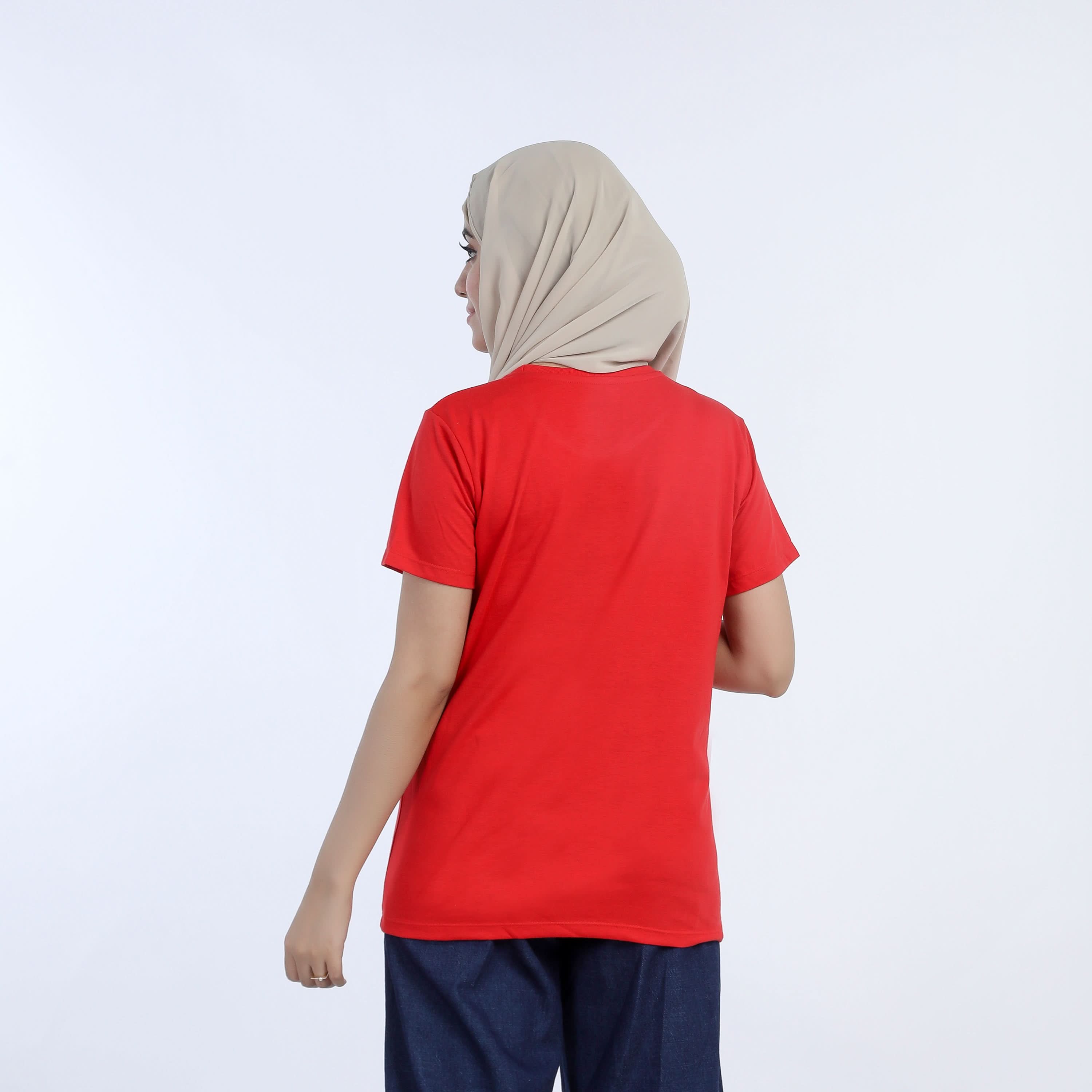 Women's Half Sleeves T-shirt - Red