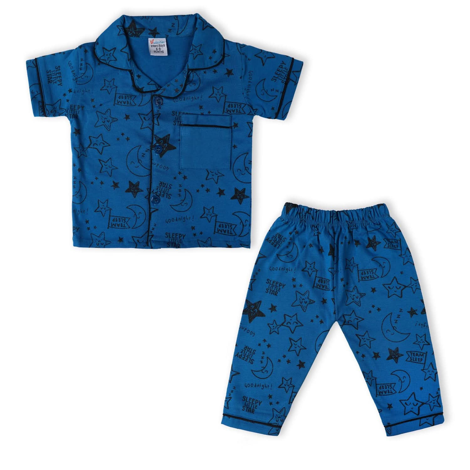 Valuable Newborn Boys Half Sleeves Night Suit