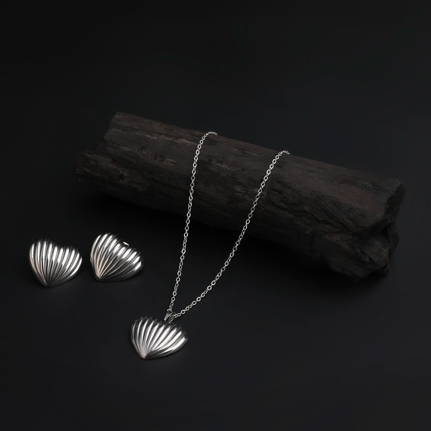 Women's Locket Set - Silver
