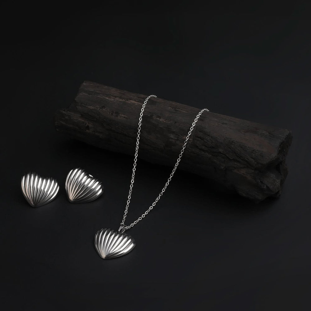 Women's Locket Set - Silver