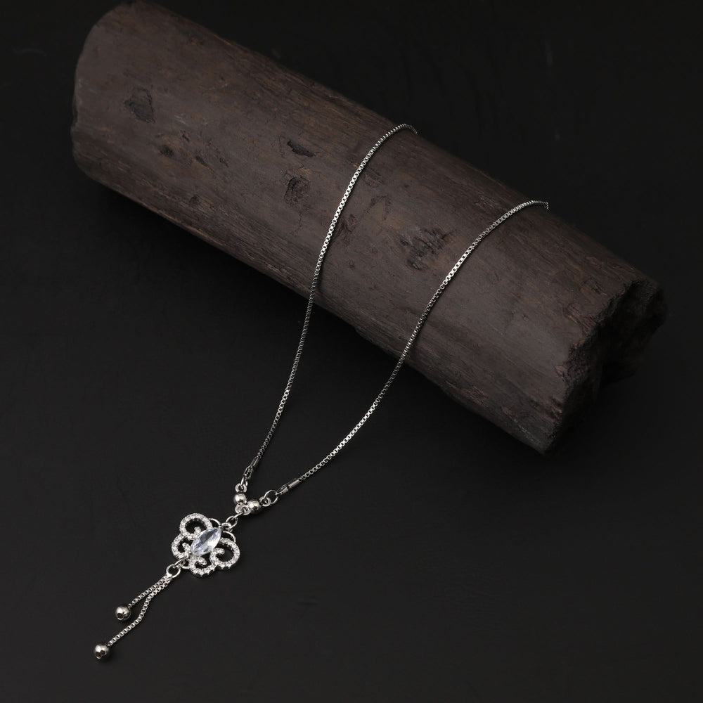 Girls Fancy Chain Locket - Silver