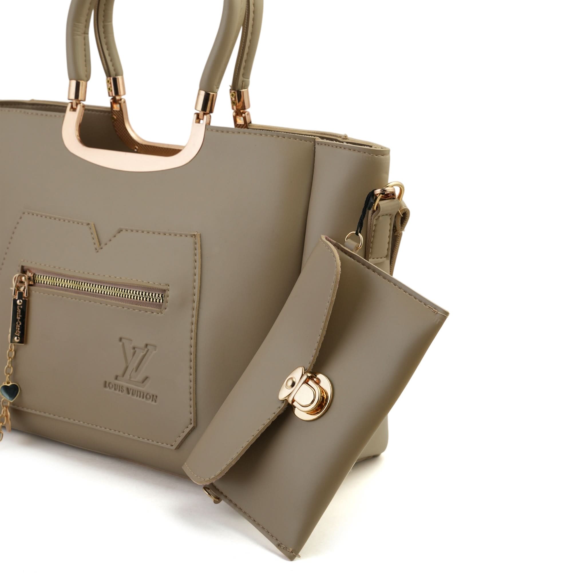 Women's 2Pcs Shoulder Bag - Beige