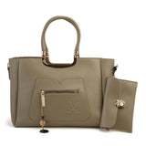 Women's 2Pcs Shoulder Bag - Beige