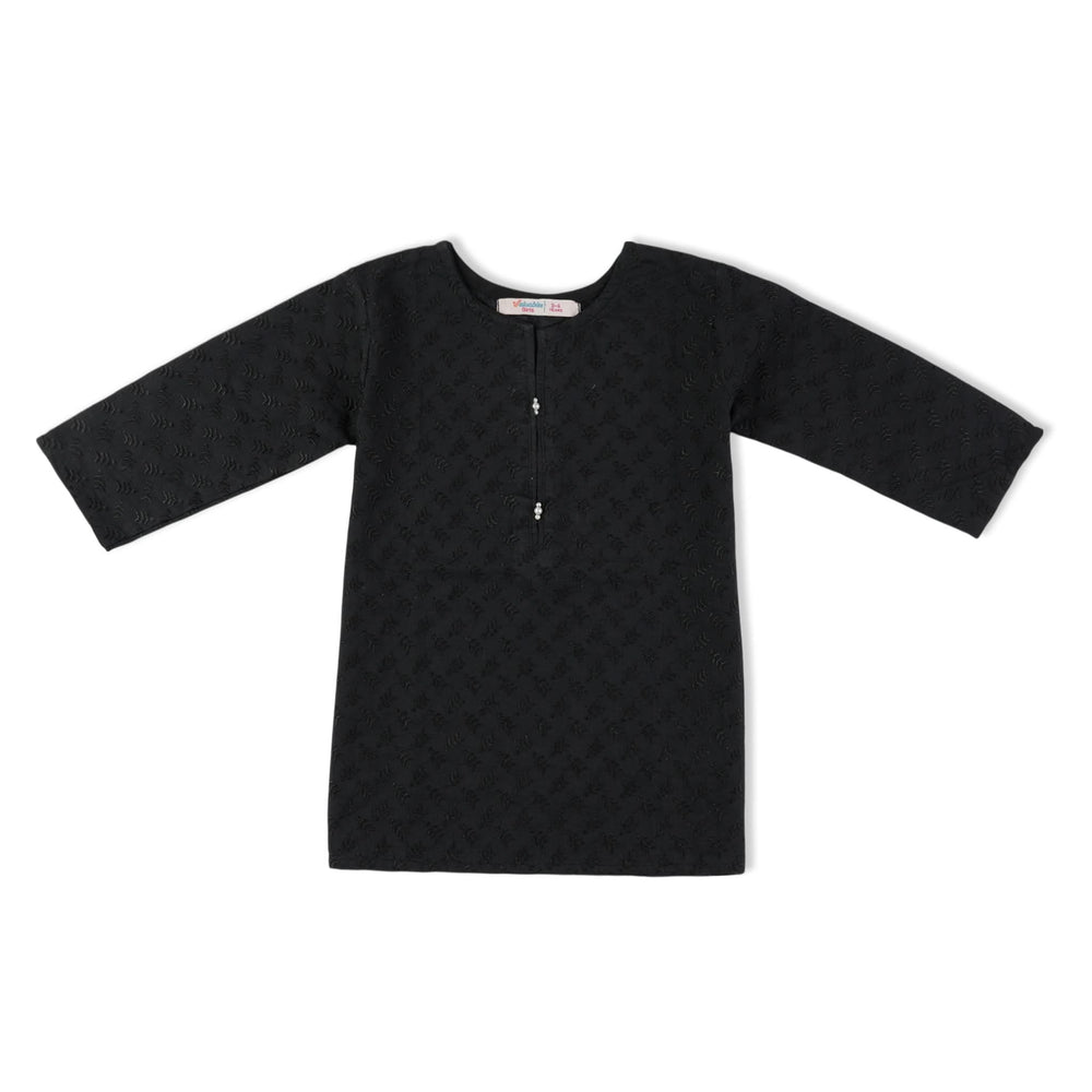 Valuables Girls Chikankari Kurti - Black