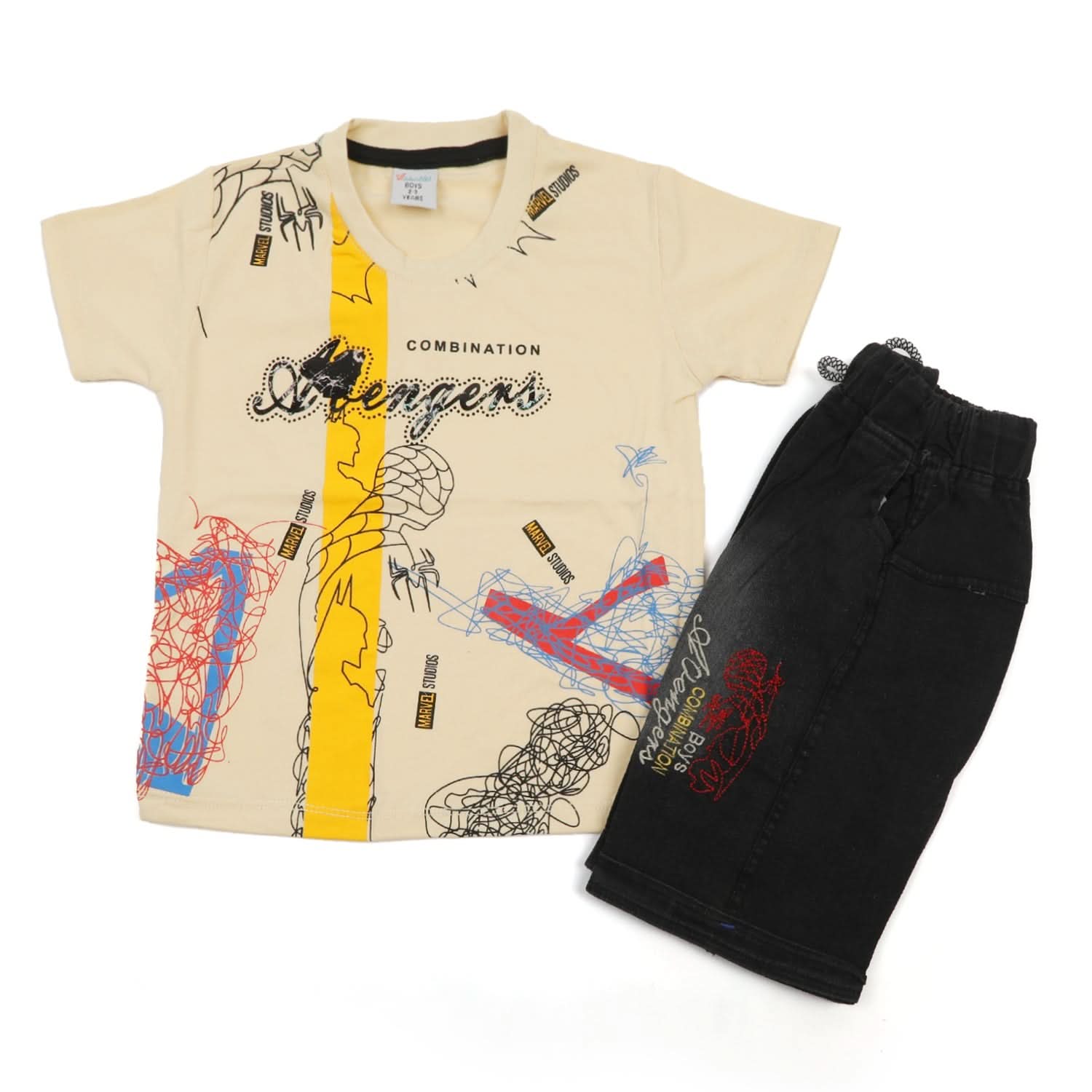 Boys Half Sleeves Denim Short Suit